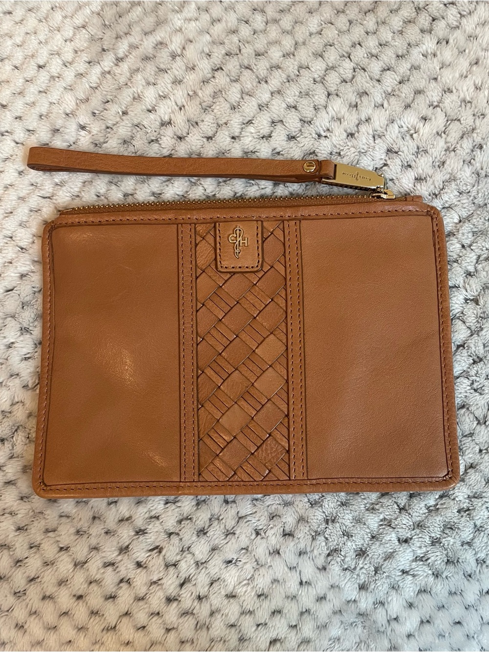Cole Haan Woven Leather Wristlet